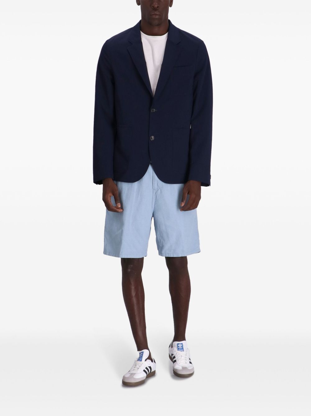 PS Paul Smith Seersucker blazer met opgestikte zak - Blauw