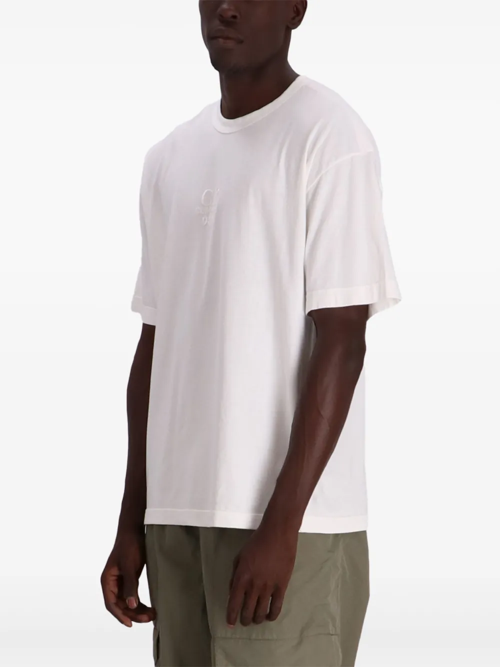 C.P. Company Katoenen T-shirt met logo Beige