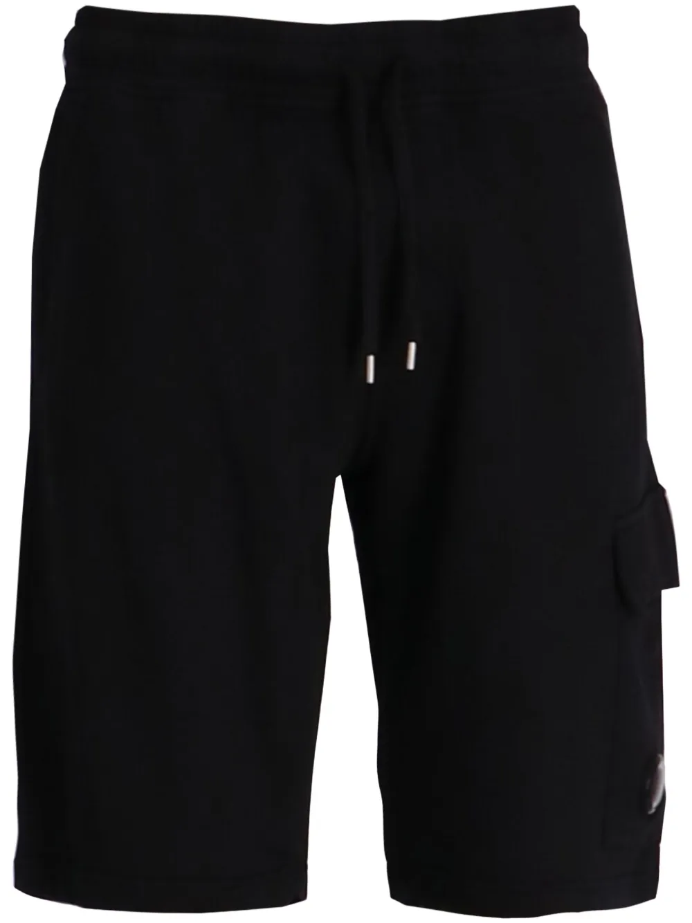 C.P. Company Lens-detail fleece track shorts | Black | Image 1
