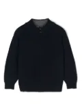 Il Gufo wool full-zip cardigan - Blue