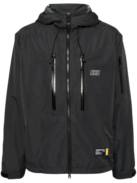 izzue zip-up hooded windbreaker
