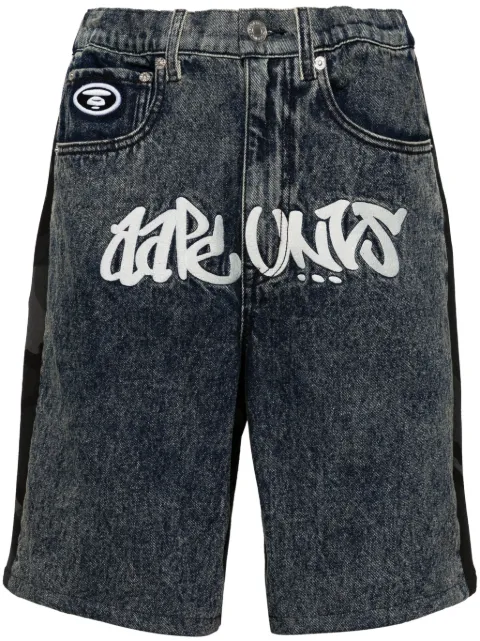 AAPE BY *A BATHING APE embroidered panelled shorts Men