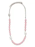 Off-White pink flowera beads chocker