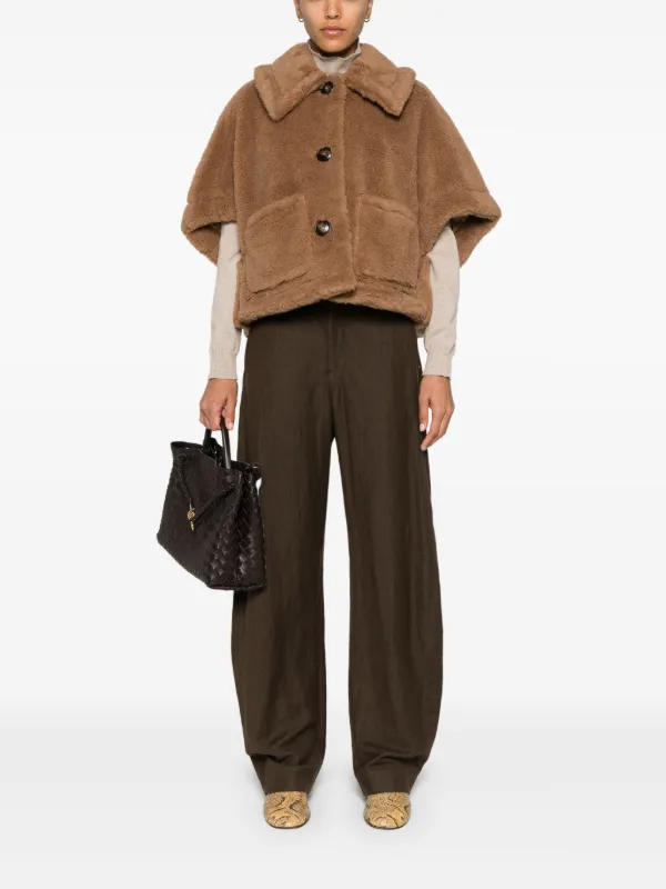 ◆MAX MARA 最新作◆Max Newterzo ジャケット/Brown◆ Max Mara Newterzo ケープ | ブラウン | FARFETCH JP