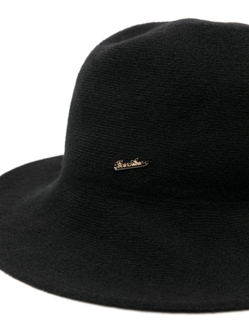 Borsalino Trio met logoplakkaat - Zwart