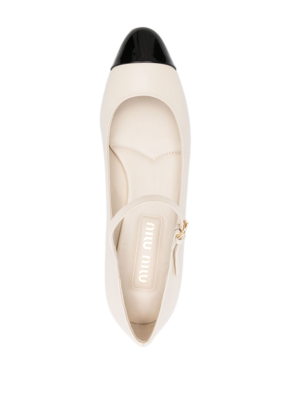 MIU MIU 35MM TWO-TONE LEATHER PUMPS 