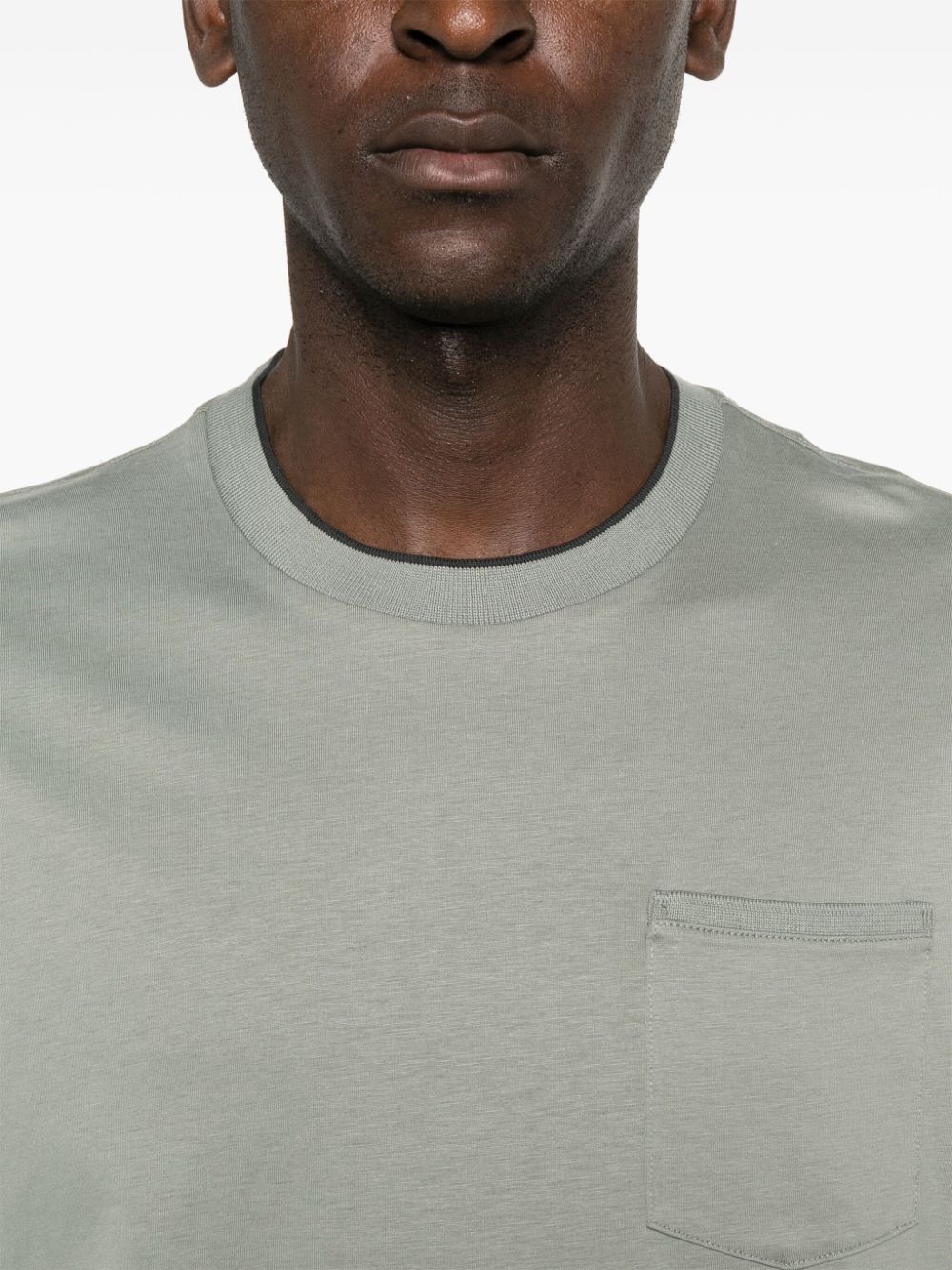 Shop Boggi Milano Jersey T-shirt In Green