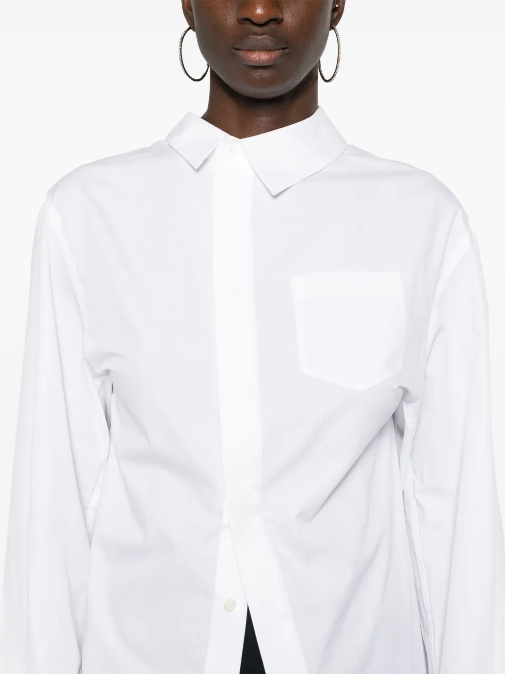 sacai Asymmetrische blouse Wit