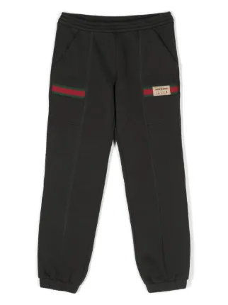 Gucci Kids Gucci label Track Pants Grey FARFETCH PH
