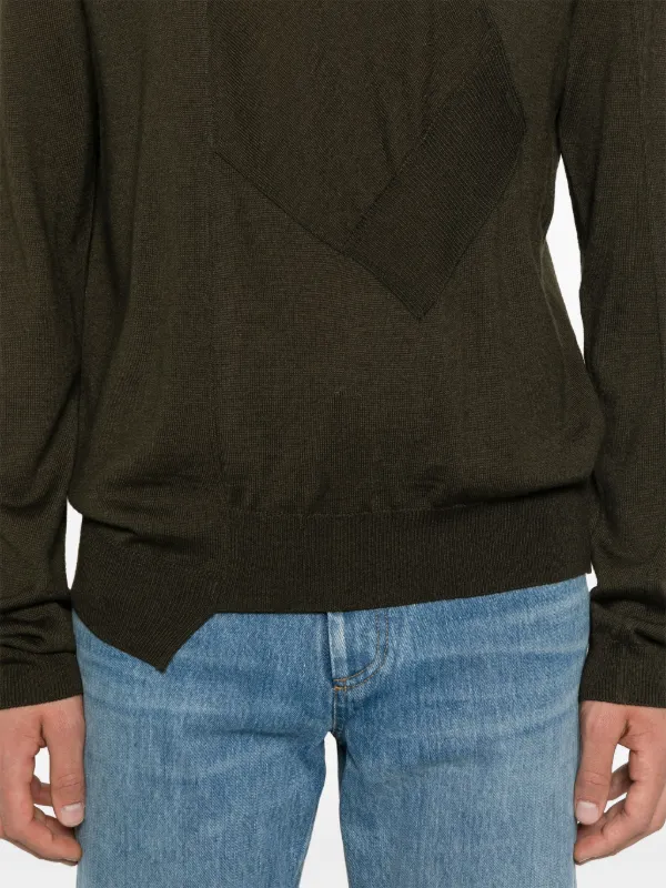 MM6 Maison Margiela Panelled Sweater | Green | FARFETCH