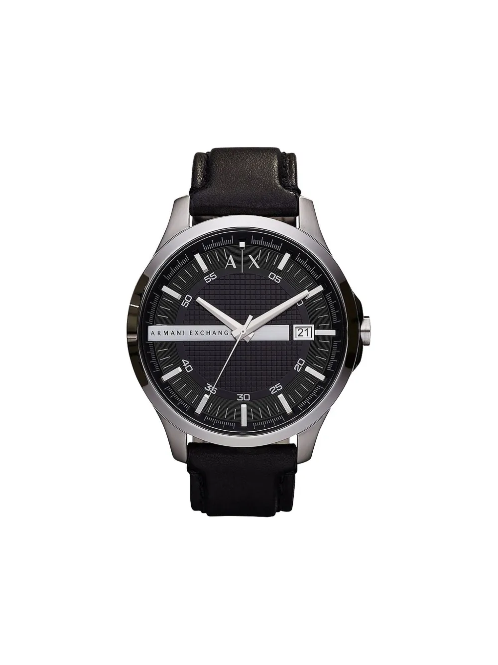 Armani Exchange ラウンドフェイス 46mm - ブラック Armani Exchange ラウンドフェイス 46mm - ブラック