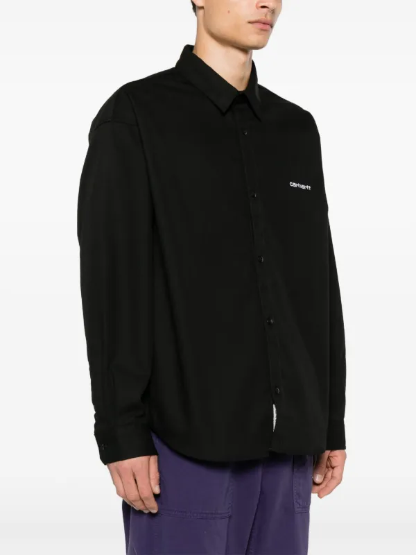 ★ドイツ発*carhartt WIP*新作*Script ポロシャツ/BLACK★ Carhartt WIP ロゴ ポロシャツ | ブラック | FARFETCH JP