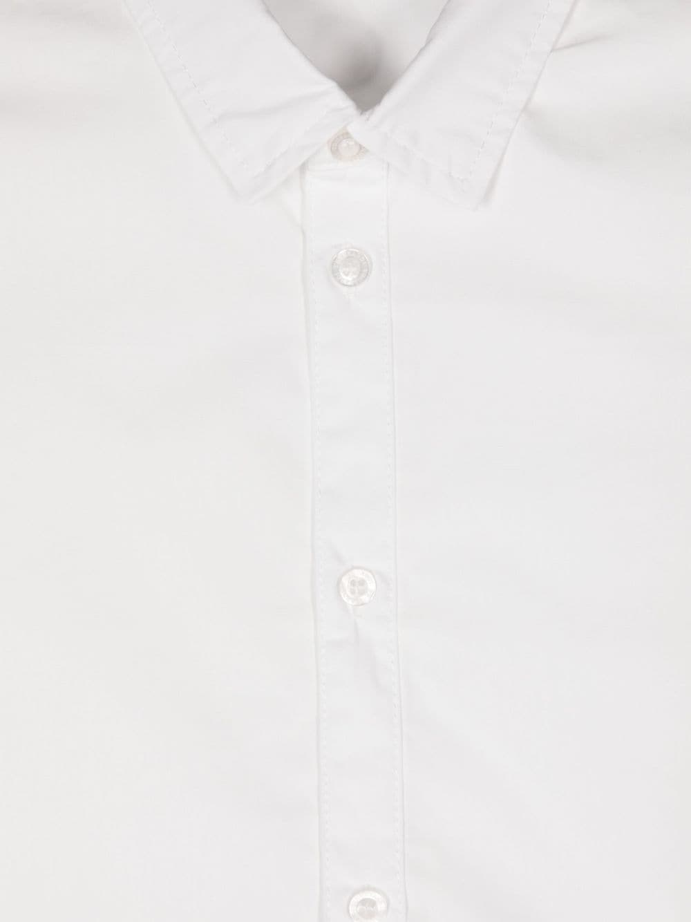 Shop Trussardi Junior Embroidered-logo Shirt In White