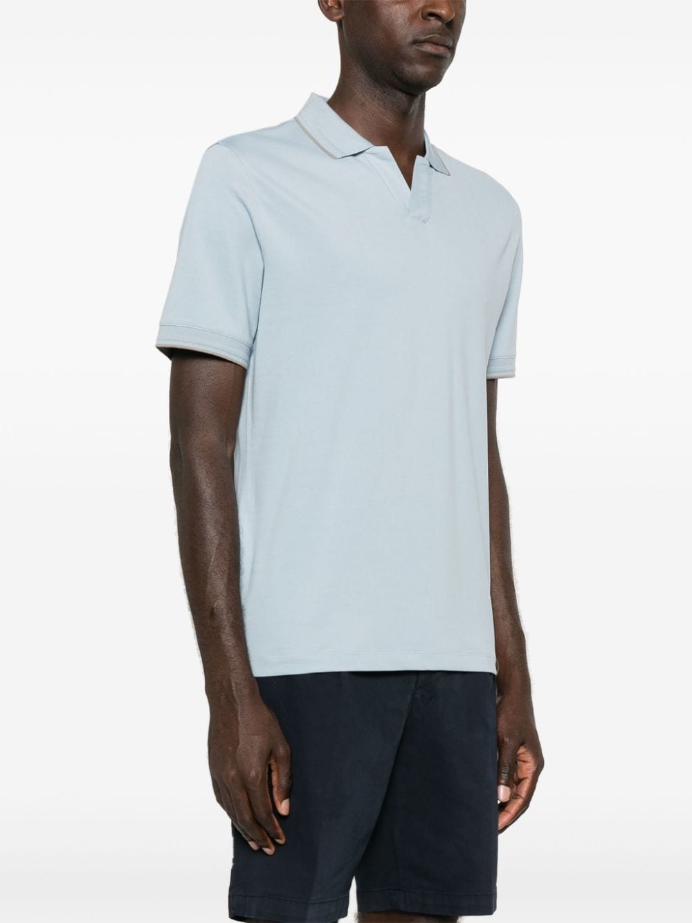 Shop Boggi Milano Logo-tag Polo Shirt In Blue