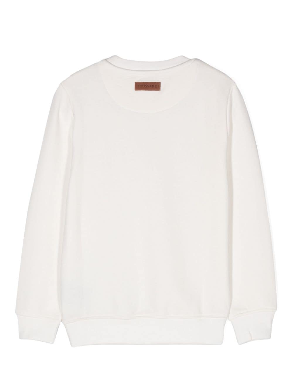 Shop Trussardi Junior Logo-print Sweatshirt In White