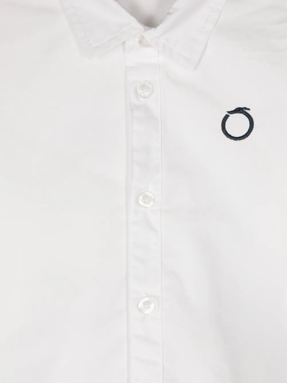 Shop Trussardi Junior Embroidered-logo Shirt In White