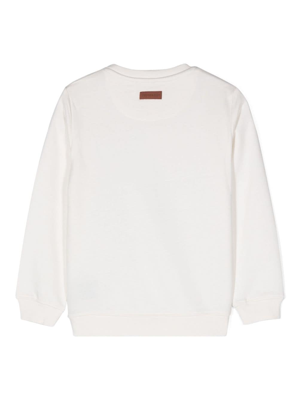 Shop Trussardi Junior Logo-stamp Sweatshirt In White