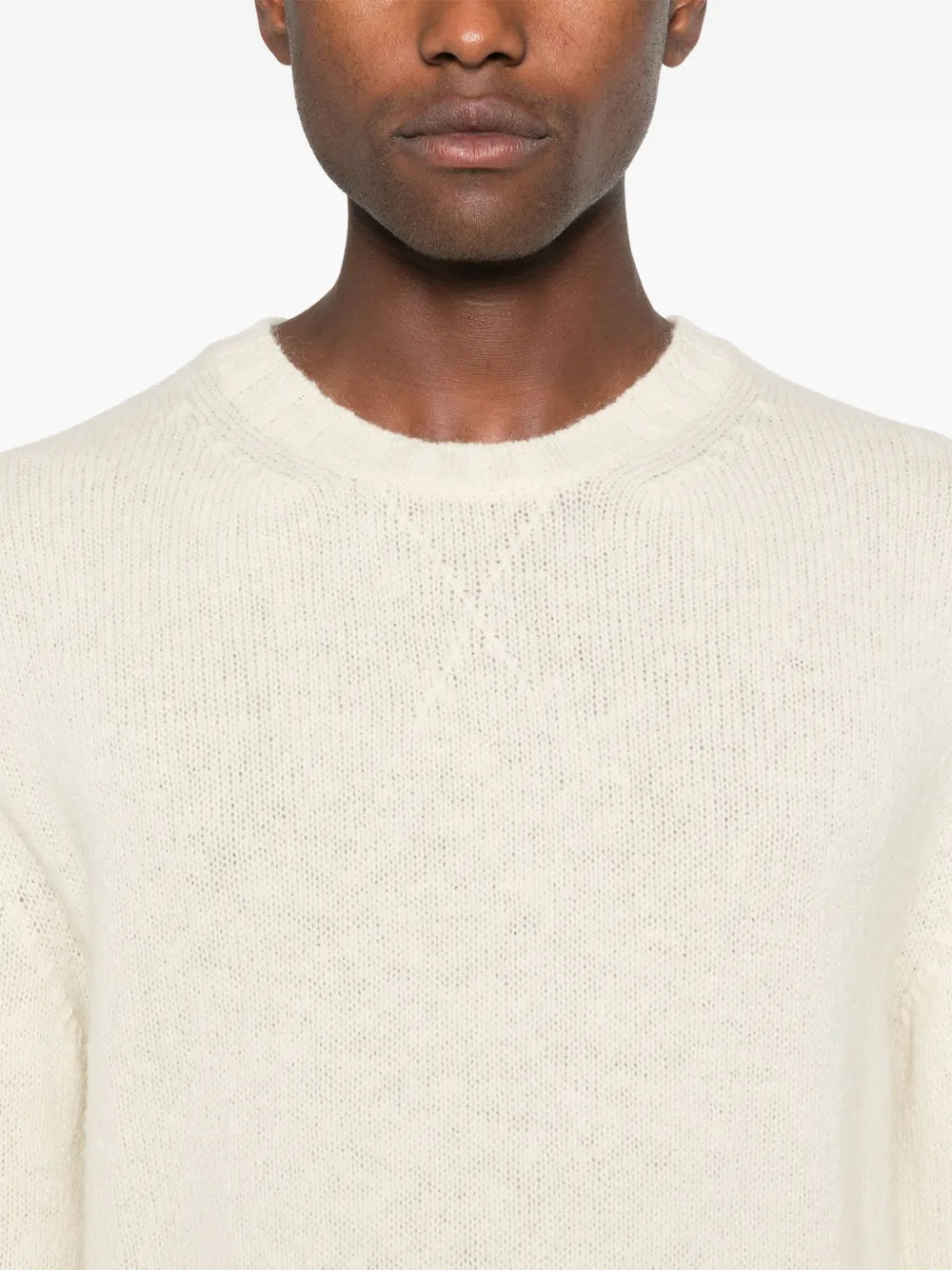 Jil Sander Ribgebreide trui Beige