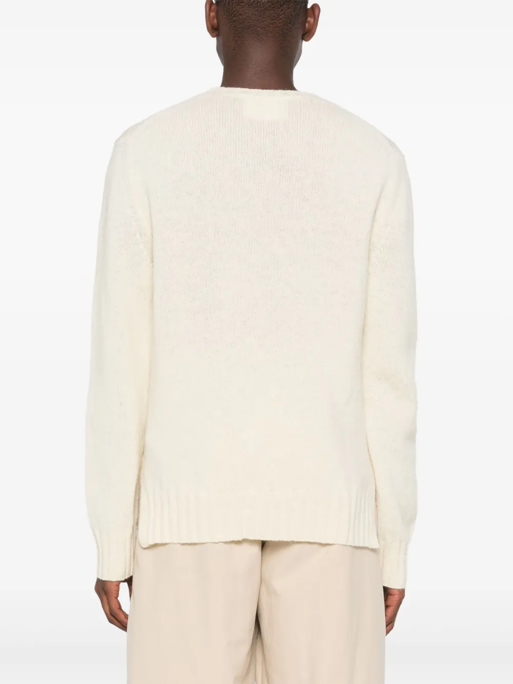 Jil Sander Ribgebreide trui Beige