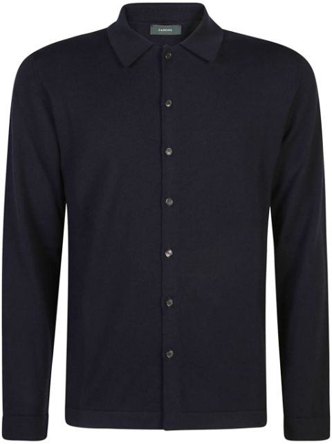 Zanone long-sleeved virgin wool shirt