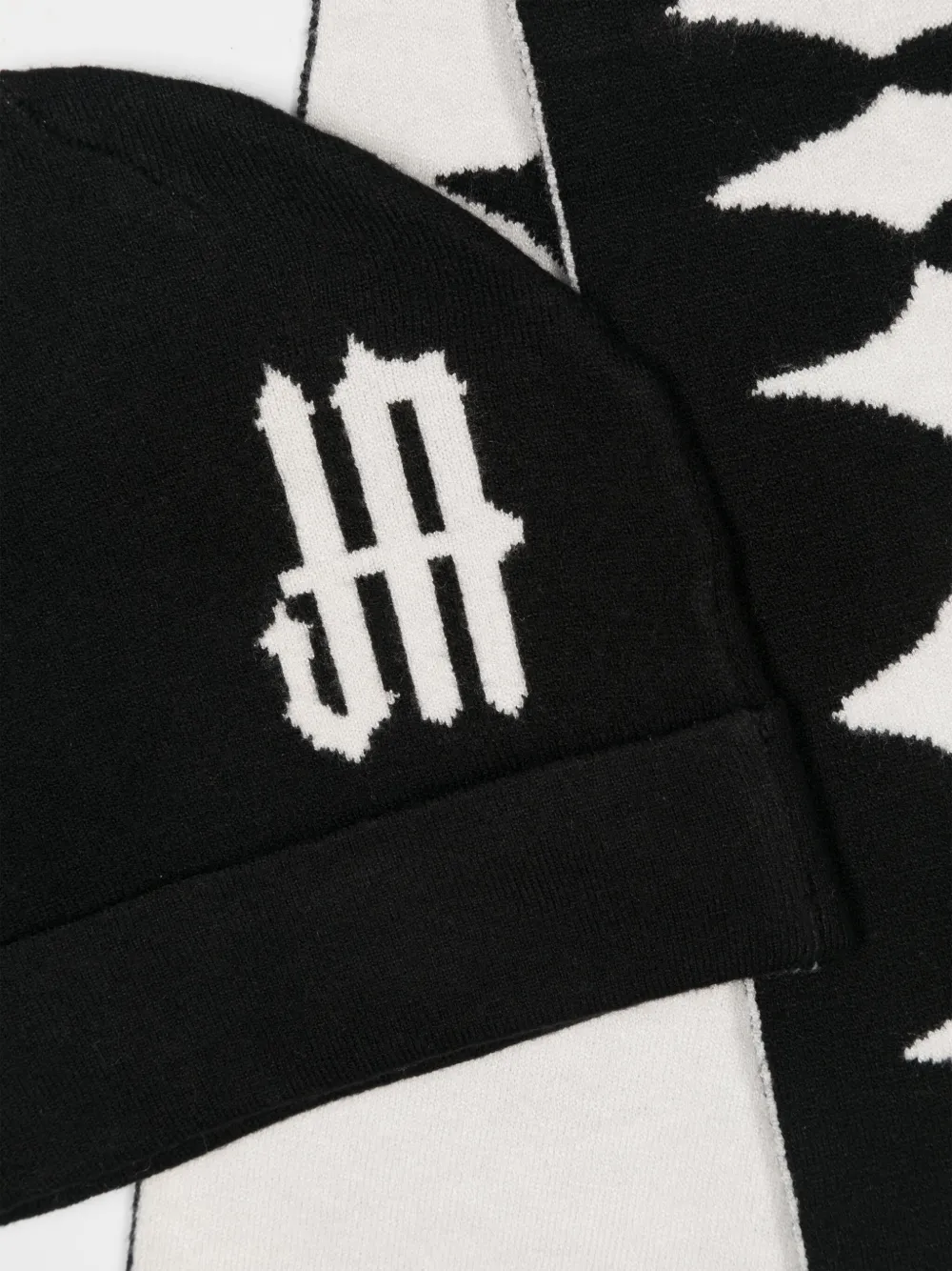John Richmond Junior Muts met logo-jacquard Zwart