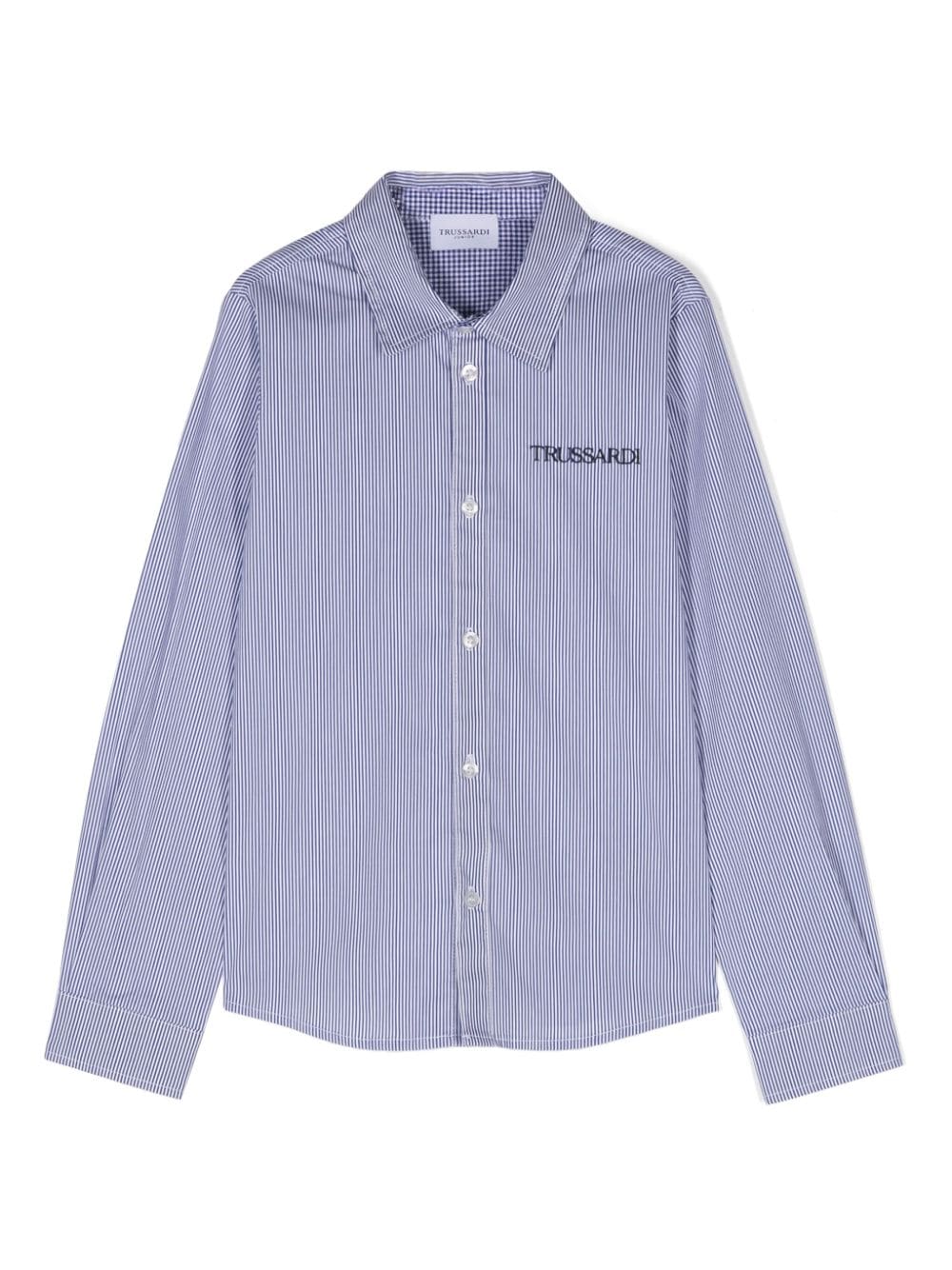 Trussardi Junior Kids' Striped Shirt In Blue