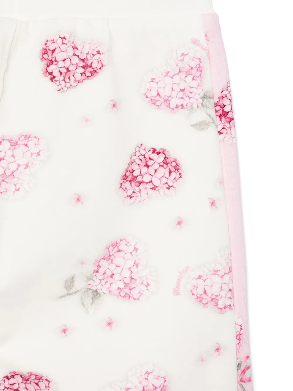 Monnalisa Trainingspak met hartprint Wit
