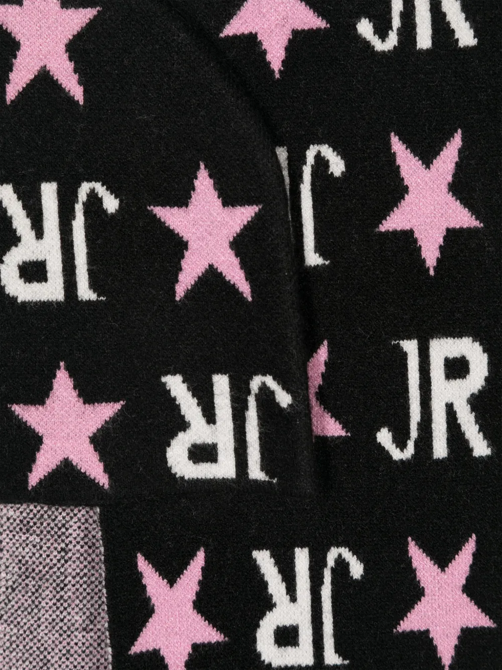 JOHN RICHMOND JUNIOR INTARSIA-LOGO BEANIE SET