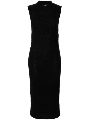 ワンピース DONDUP Woman Dress Black DA427M00945D002 999 3U10SLD-790d-womens-aquashape-