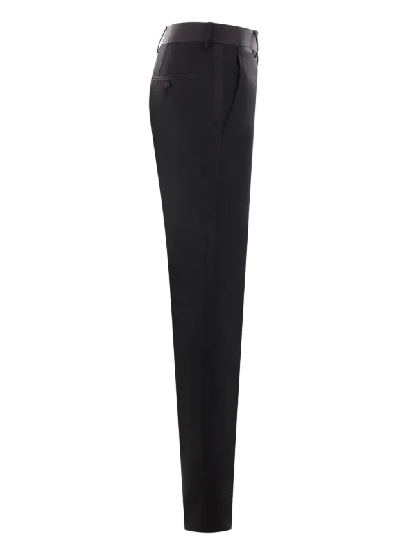 【DOLCE&GABBANA】プレス クリース テーラード パンツ Dolce & Gabbana センタープレス テーラードパンツ | ブラック