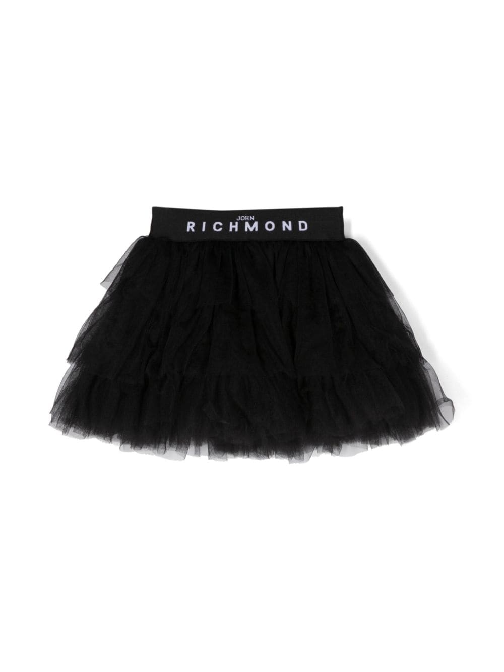 John Richmond Junior Babies' Logo-waistband Tulle Skirt In Black