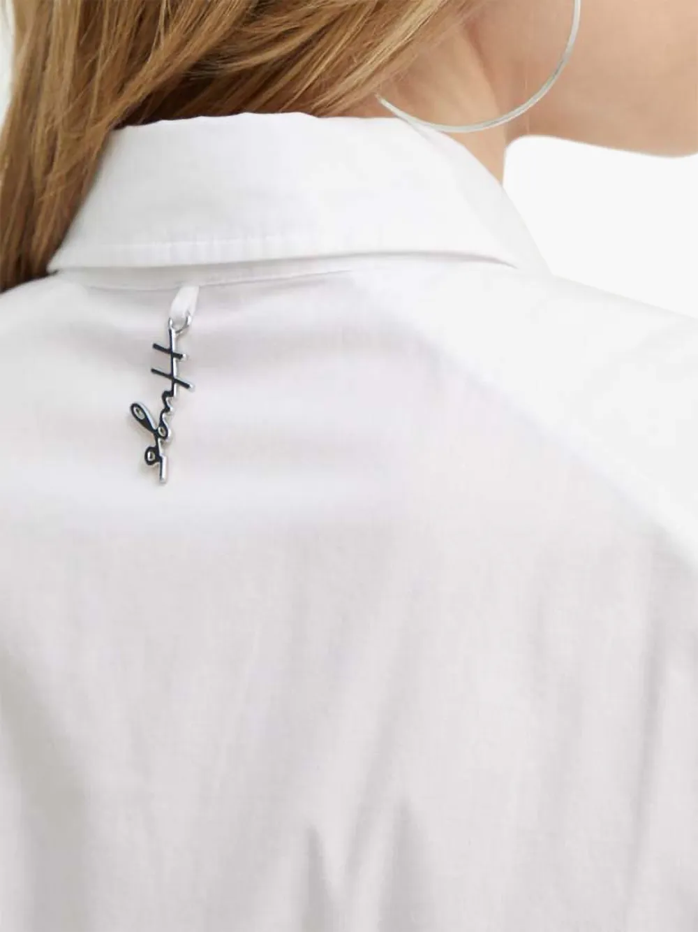 Hugo Boss Pollo-collar Sleeveless Blouse In White