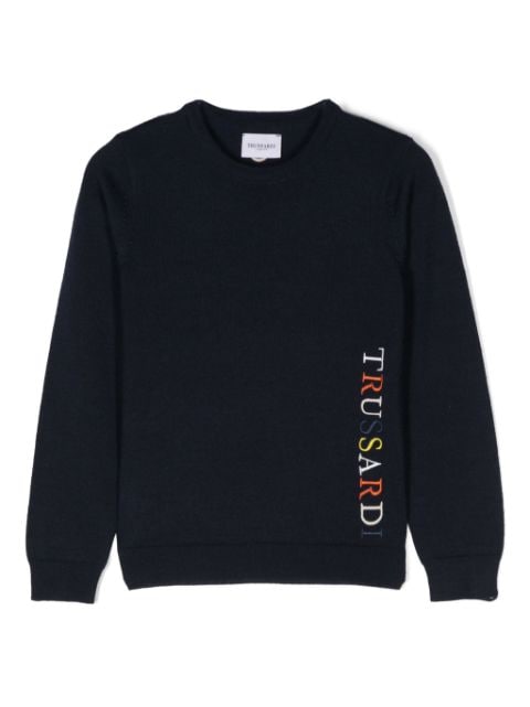 TRUSSARDI JUNIOR embroidered-logo sweater