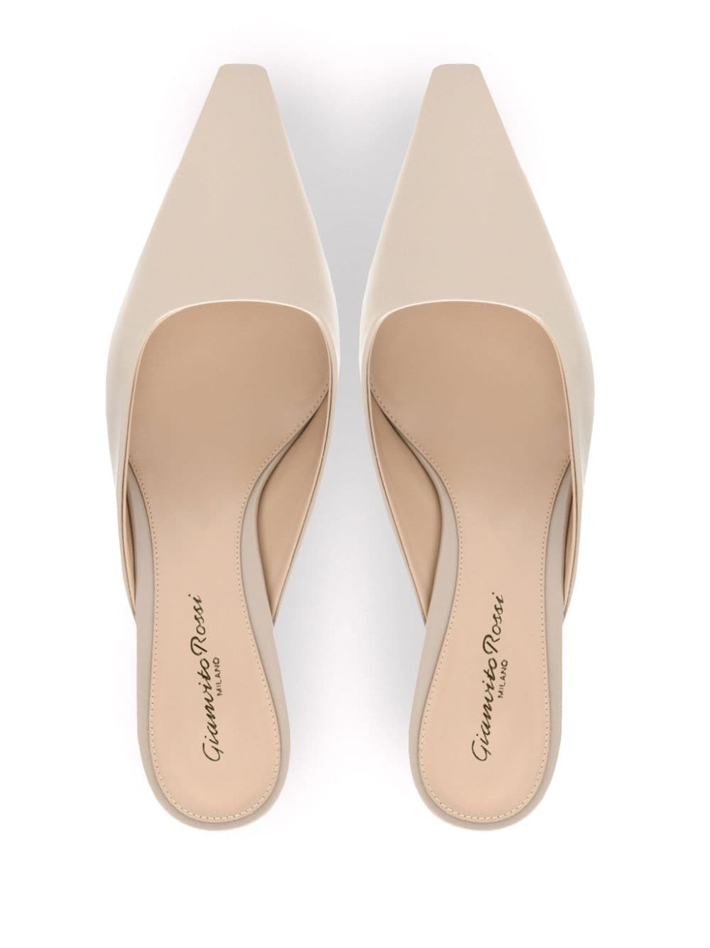 Shop Gianvito Rossi Lindsay 55mm Mules In Nude