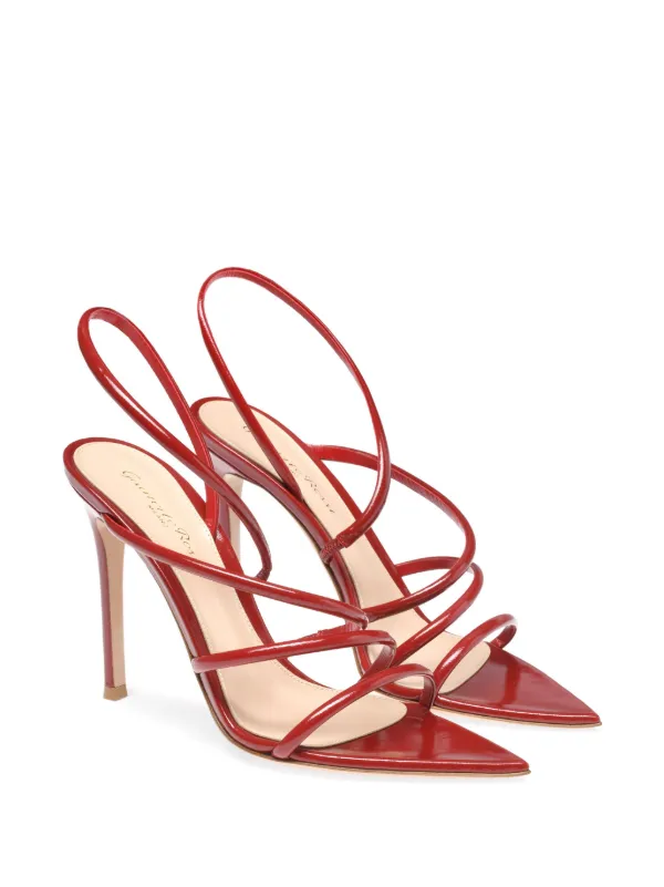 【関税込み】Gianvito Rossi レッド Ettie ヒールサンダル Gianvito Rossi Ettie 105mm サンダル | レッド | FARFETCH JP