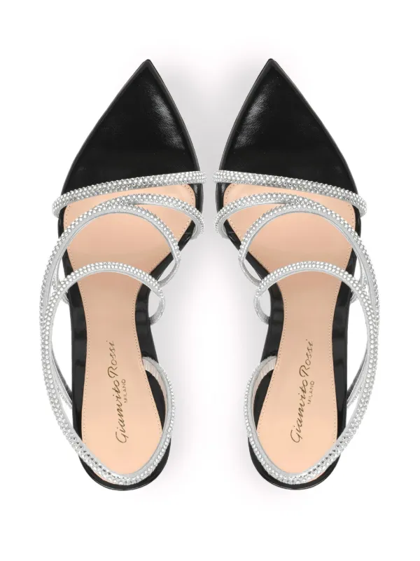Gianvito Rossi 105mm Crystal Ettie Sandals | Silver | FARFETCH