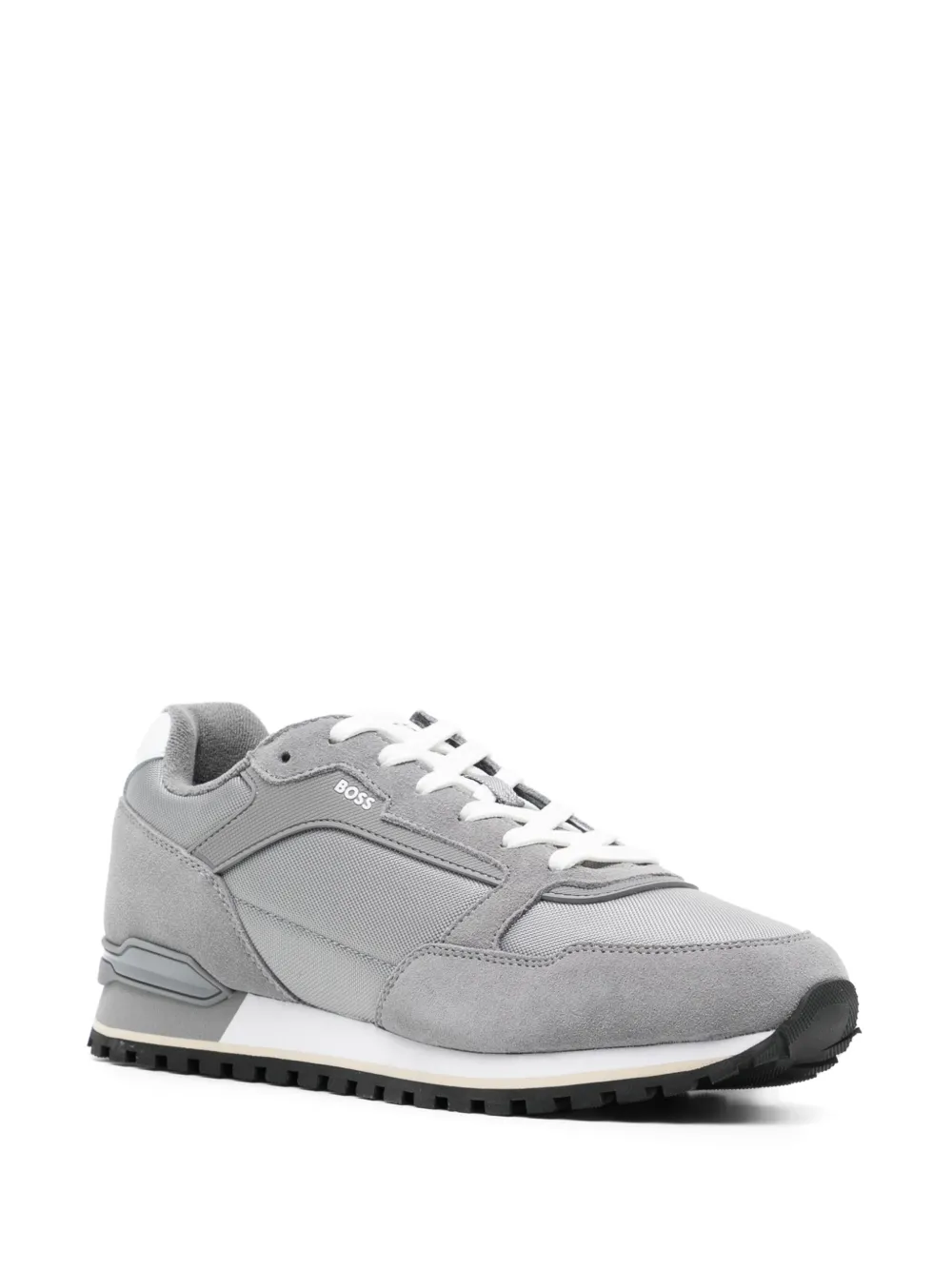 BOSS Sneakers van gemixt materiaal - Grijs