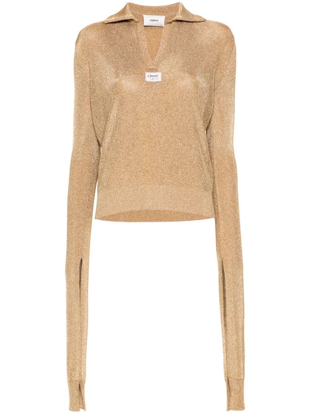 Coperni Knotted polo top - Oro