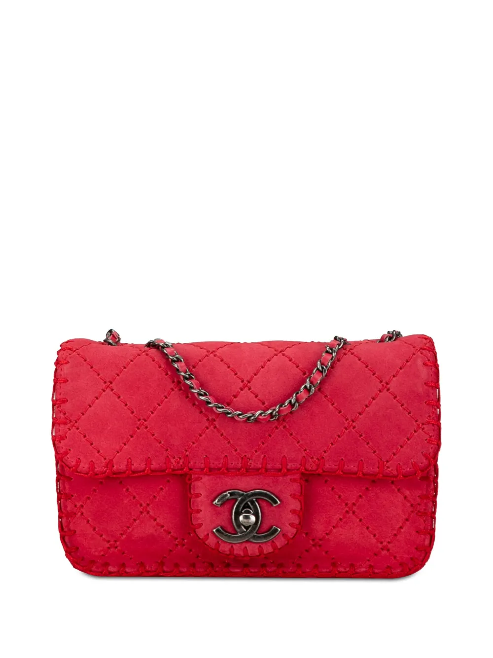 CHANEL Pre-Owned 2012-2013 Kleine Gesteppte Single Flap Wildleder 