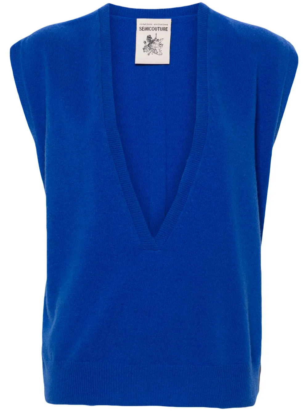 Semicouture Martina gilet Blauw