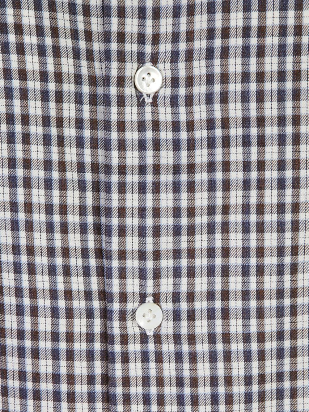 Shop Barba Check-pattern Cotton Shirt In Brown