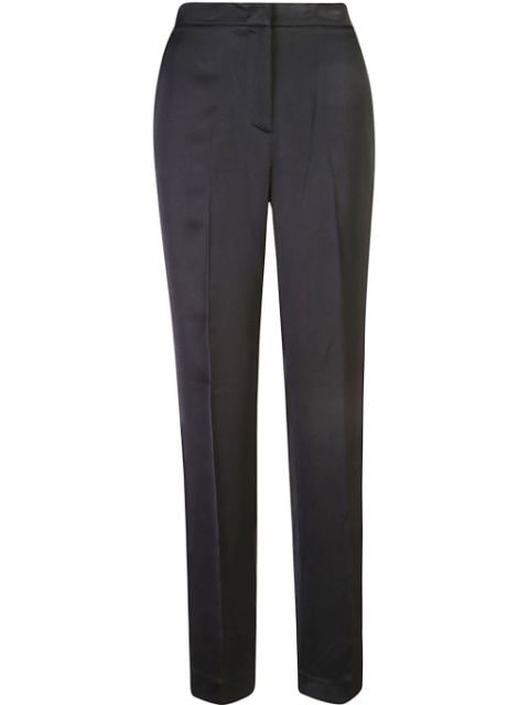 straight-leg satin trousers