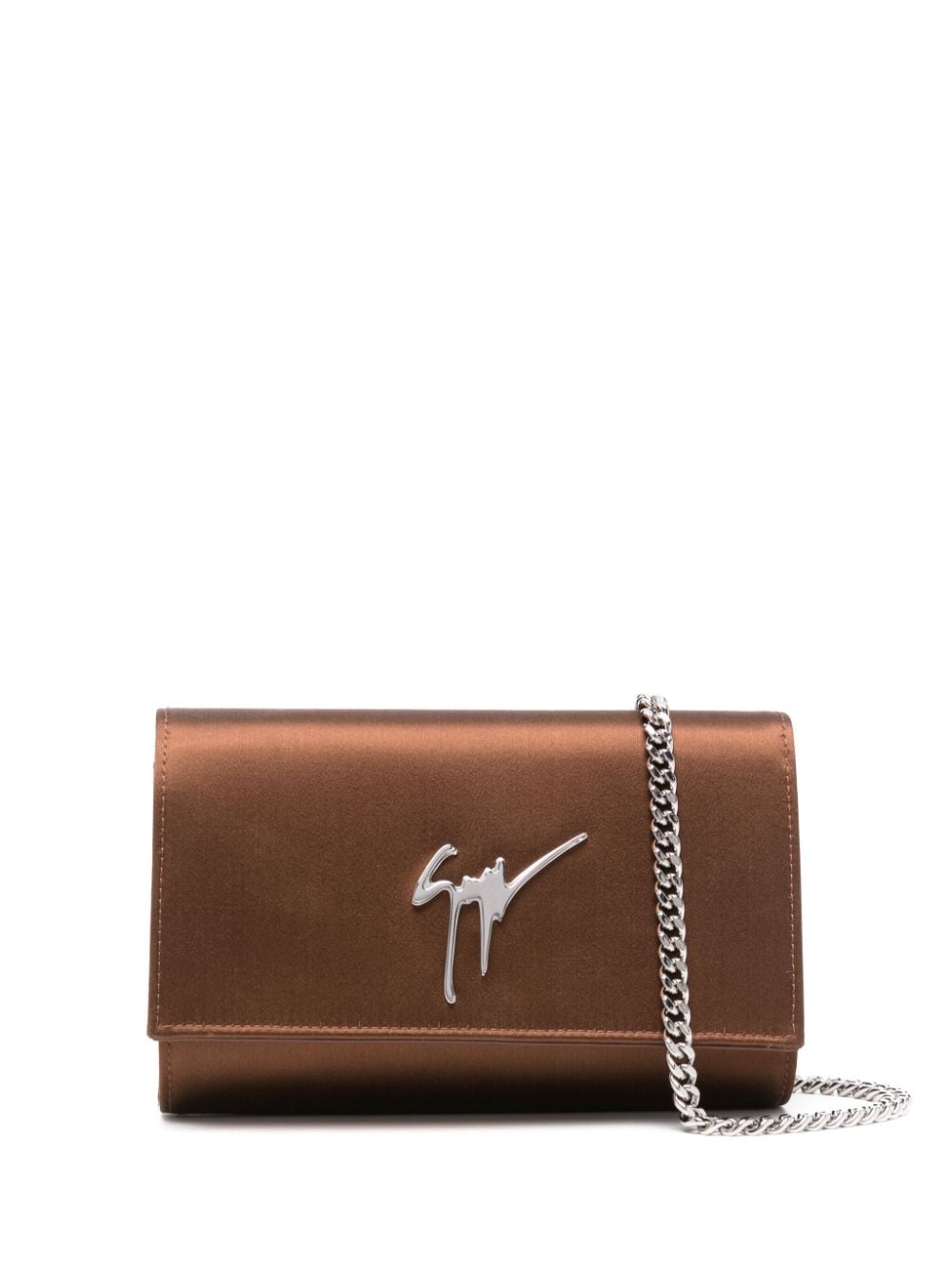 Giuseppe Zanotti Cleopatra clutch met ketting Bruin