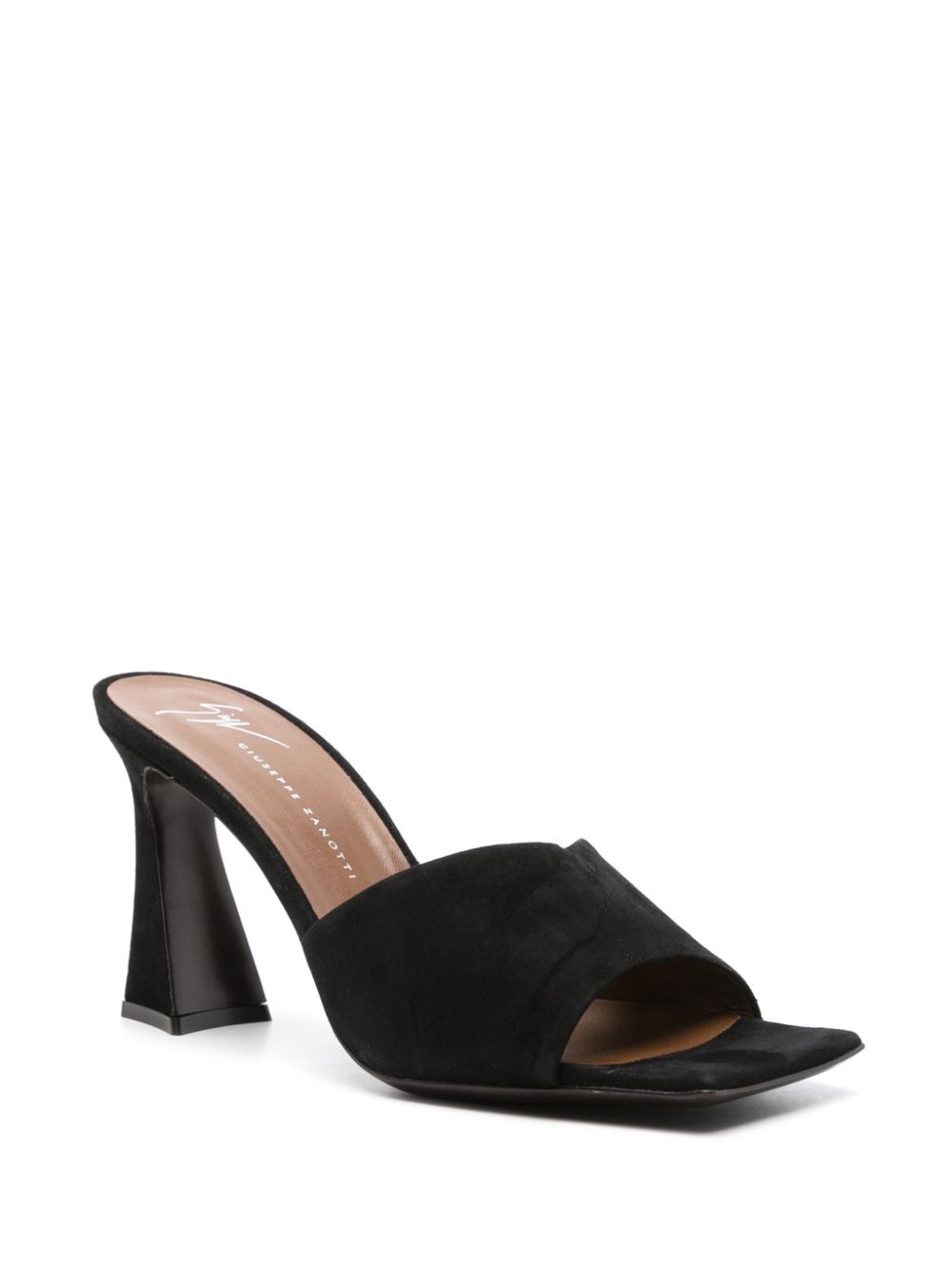 Shop Giuseppe Zanotti 85mm Solhene Mules In Black