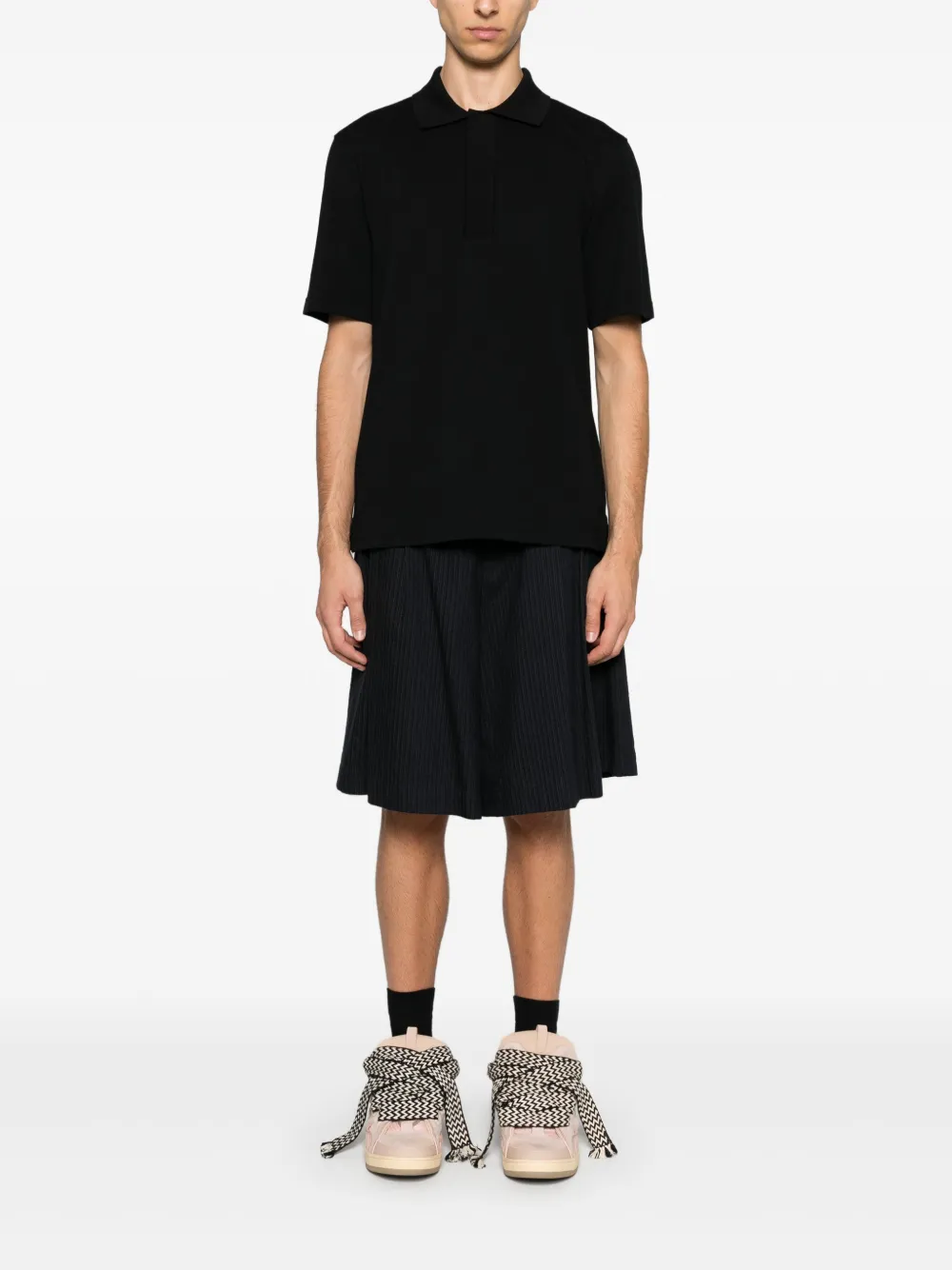 Lanvin Katoenen poloshirt - Zwart