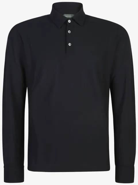 Zanone playera tipo polo manga larga
