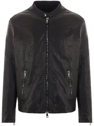 Giorgio Brato レザー ライダースジャケット | ブラック | FARFETCH JP