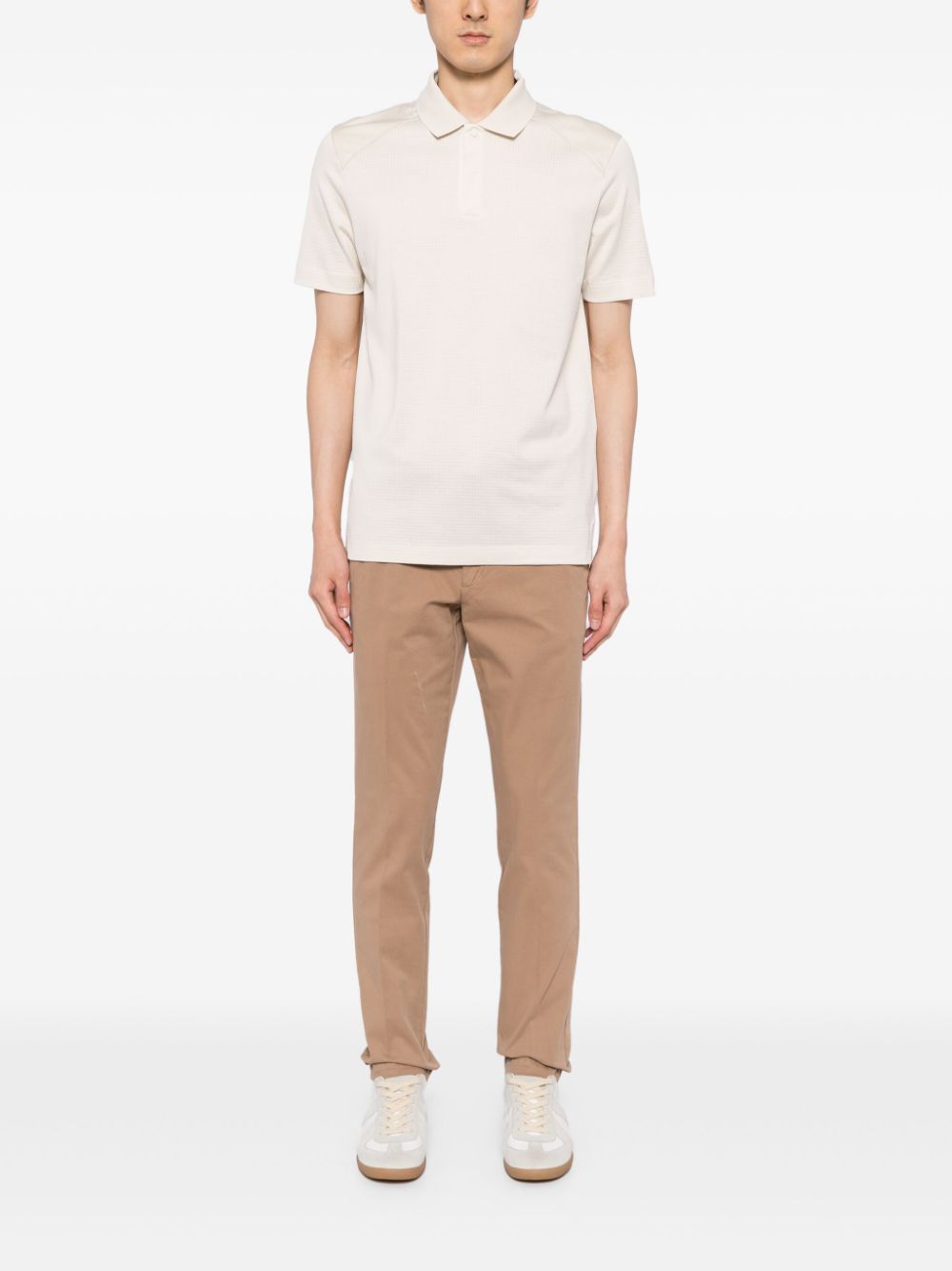 BOSS Ripstop poloshirt - Beige