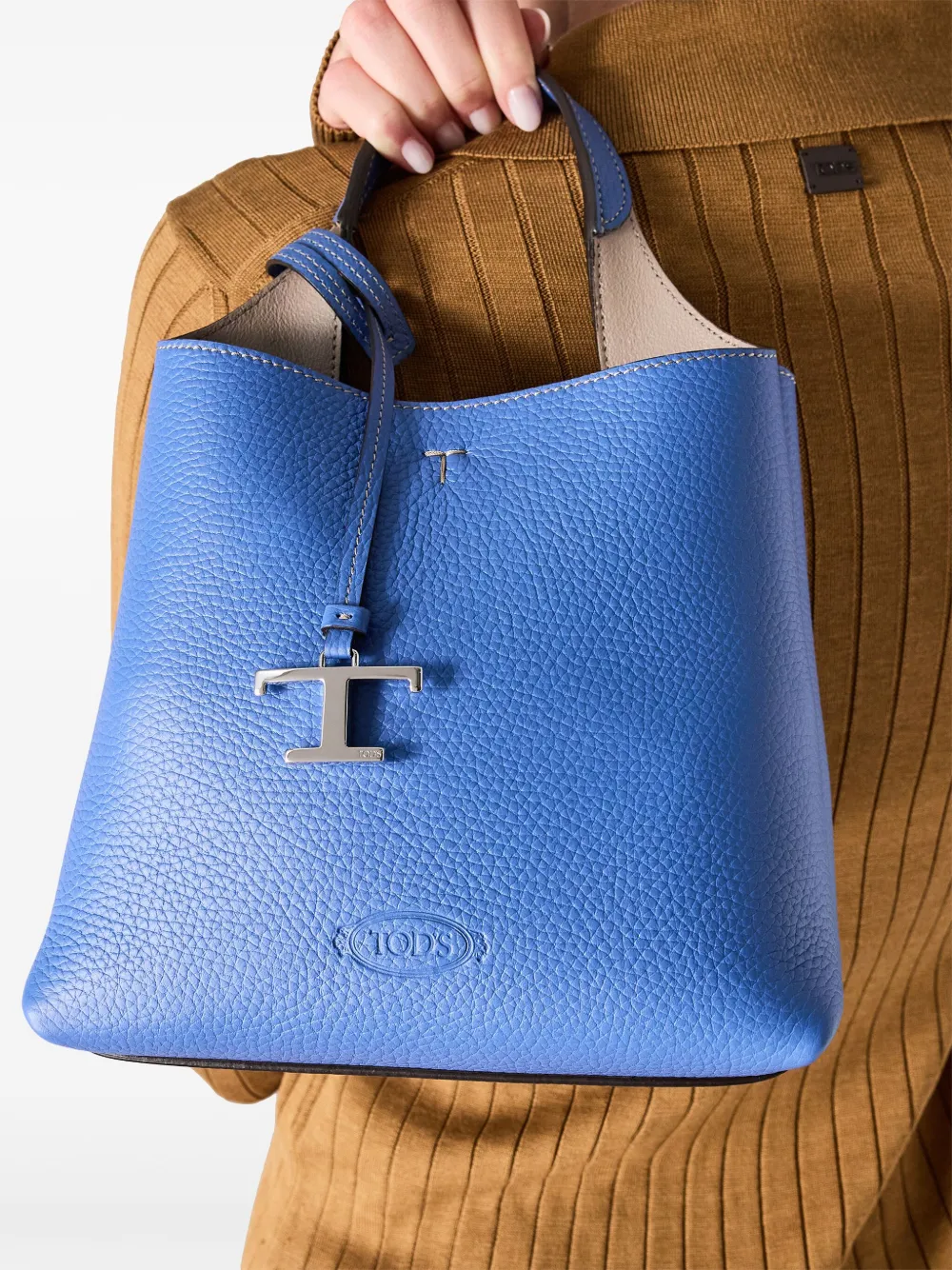 Tod's Kleine leren shopper Blauw