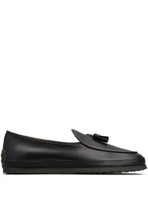 Dolce & Gabbana DG-plaque Leather Loafers | Black | FARFETCH IN
